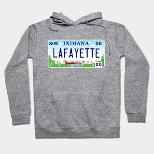 Lafayette Indiana License Plate Hoodie